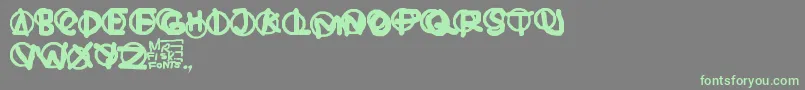 Шрифт Hardware – зелёные шрифты на сером фоне