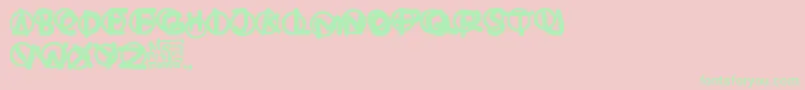 Hardware Font – Green Fonts on Pink Background