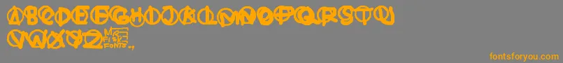 Hardware Font – Orange Fonts on Gray Background