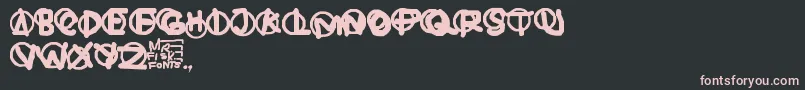 Шрифт Hardware – розовые шрифты на чёрном фоне