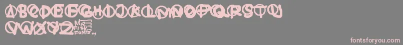 Шрифт Hardware – розовые шрифты на сером фоне
