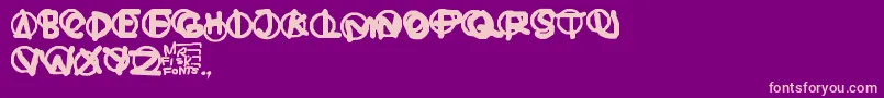 Hardware Font – Pink Fonts on Purple Background