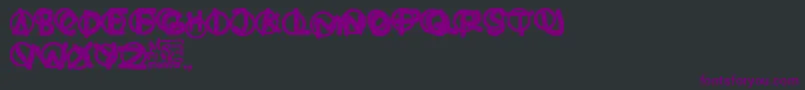 Hardware-fontti – violetit fontit mustalla taustalla
