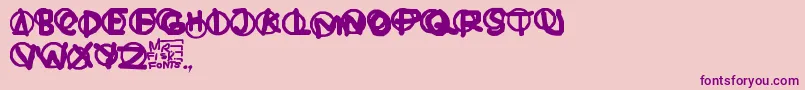 Hardware Font – Purple Fonts on Pink Background