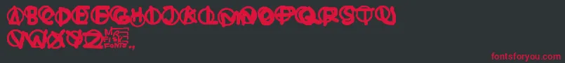 Hardware Font – Red Fonts on Black Background