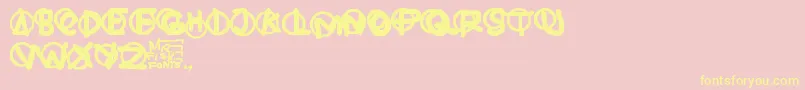 Hardware Font – Yellow Fonts on Pink Background