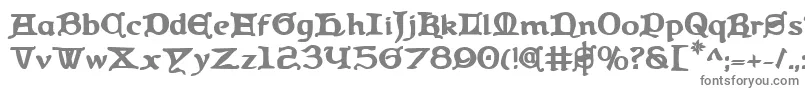 フォントQueencountryb – 白い背景に灰色の文字