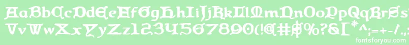 Queencountryb Font – White Fonts on Green Background