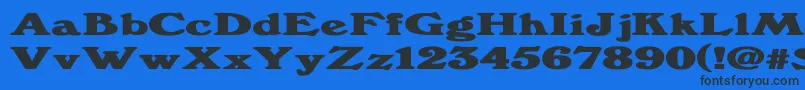 Windsordemi.FogExBold Font – Black Fonts on Blue Background