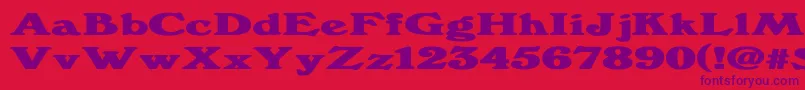 Windsordemi.FogExBold Font – Purple Fonts on Red Background