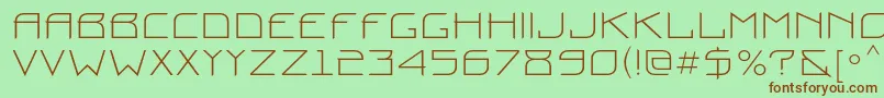 Prounc Font – Brown Fonts on Green Background