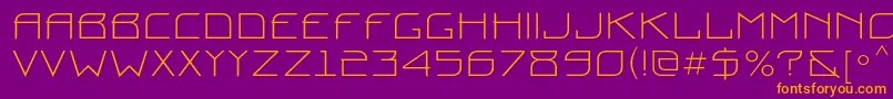 Prounc Font – Orange Fonts on Purple Background