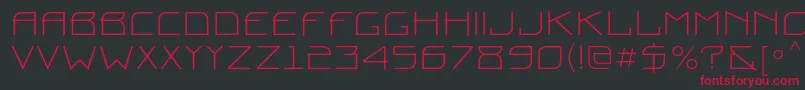 フォントProunc – 黒い背景に赤い文字
