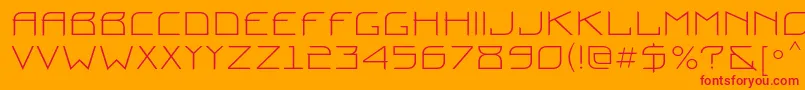 Prounc Font – Red Fonts on Orange Background