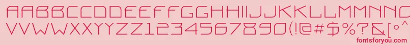 Prounc Font – Red Fonts on Pink Background