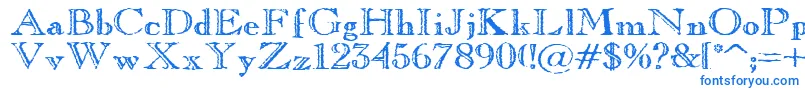 OldCopperfield-Schriftart – Blaue Schriften