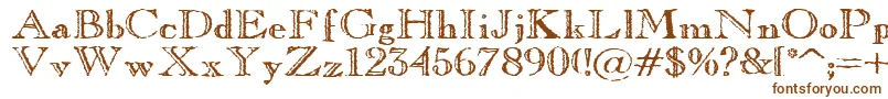 OldCopperfield Font – Brown Fonts on White Background