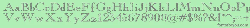 OldCopperfield Font – Gray Fonts on Green Background