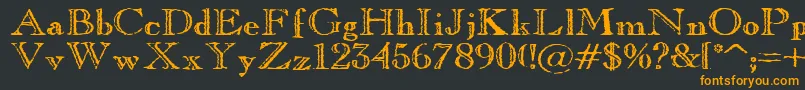 OldCopperfield Font – Orange Fonts on Black Background