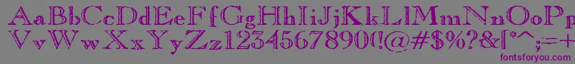 OldCopperfield Font – Purple Fonts on Gray Background