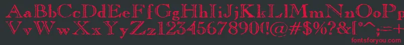 OldCopperfield Font – Red Fonts on Black Background