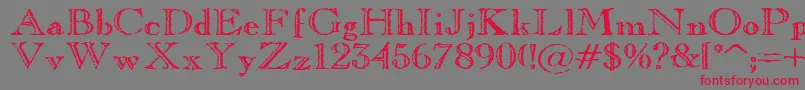 OldCopperfield Font – Red Fonts on Gray Background