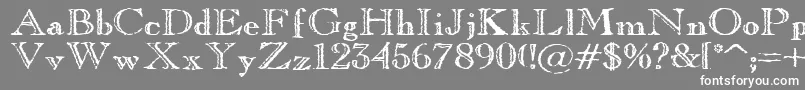 OldCopperfield-Schriftart – Weiße Schriften auf grauem Hintergrund