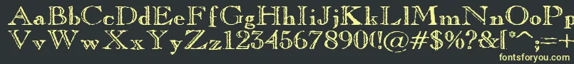 OldCopperfield Font – Yellow Fonts on Black Background