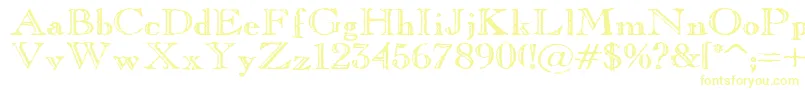 OldCopperfield Font – Yellow Fonts on White Background