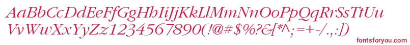 PfgaramondtextItalic Font – Red Fonts