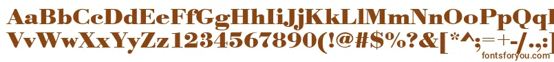 UrwbodonitextwidBold Font – Brown Fonts on White Background