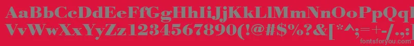 UrwbodonitextwidBold Font – Gray Fonts on Red Background