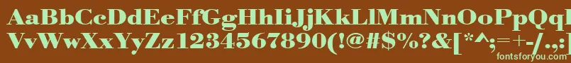 UrwbodonitextwidBold Font – Green Fonts on Brown Background