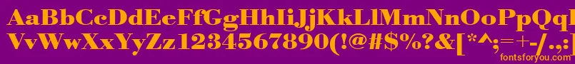 More about UrwbodonitextwidBold Font UrwbodonitextwidBold Font – Orange Fonts on Purple Background