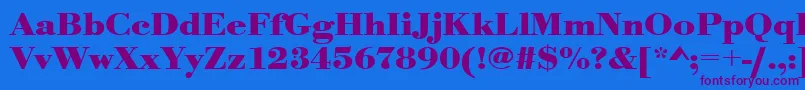 UrwbodonitextwidBold Font – Purple Fonts on Blue Background