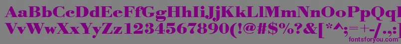 More about UrwbodonitextwidBold Font UrwbodonitextwidBold Font – Purple Fonts on Gray Background