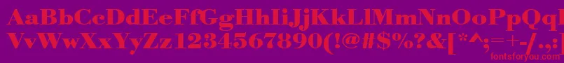 UrwbodonitextwidBold Font – Red Fonts on Purple Background