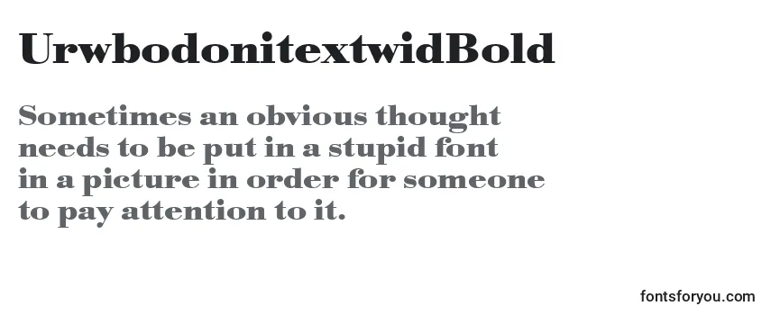 UrwbodonitextwidBold フォントのレビュー