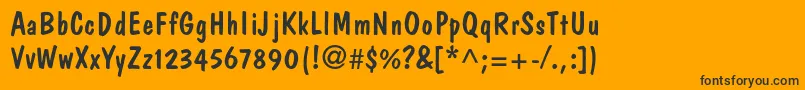 Domcasualstd Font – Black Fonts on Orange Background