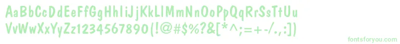 Domcasualstd Font – Green Fonts on White Background