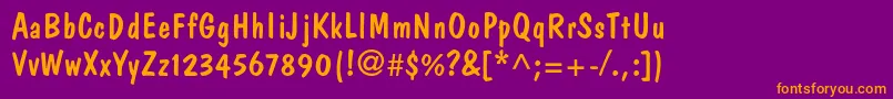 Domcasualstd Font – Orange Fonts on Purple Background