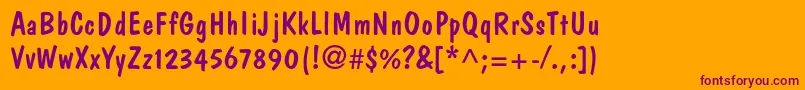 Domcasualstd Font – Purple Fonts on Orange Background