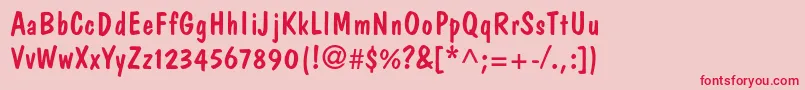 Domcasualstd Font – Red Fonts on Pink Background