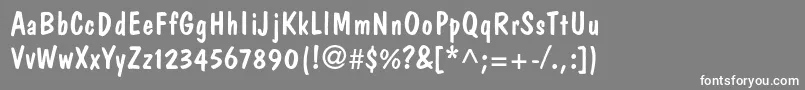 Domcasualstd Font – White Fonts on Gray Background