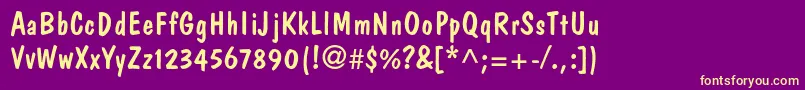 Domcasualstd Font – Yellow Fonts on Purple Background