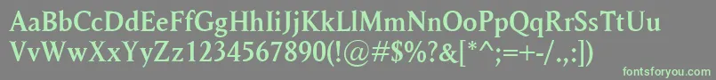 RagnarSemibold Font – Green Fonts on Gray Background