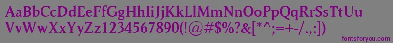 RagnarSemibold Font – Purple Fonts on Gray Background