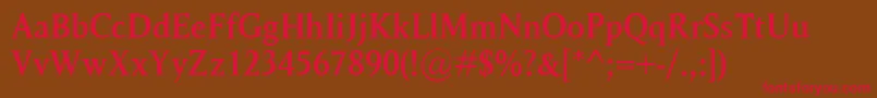 RagnarSemibold Font – Red Fonts on Brown Background