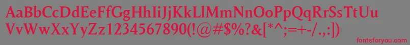 RagnarSemibold Font – Red Fonts on Gray Background