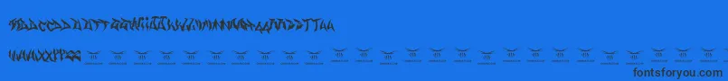 Gasmaskwarriors Font – Black Fonts on Blue Background